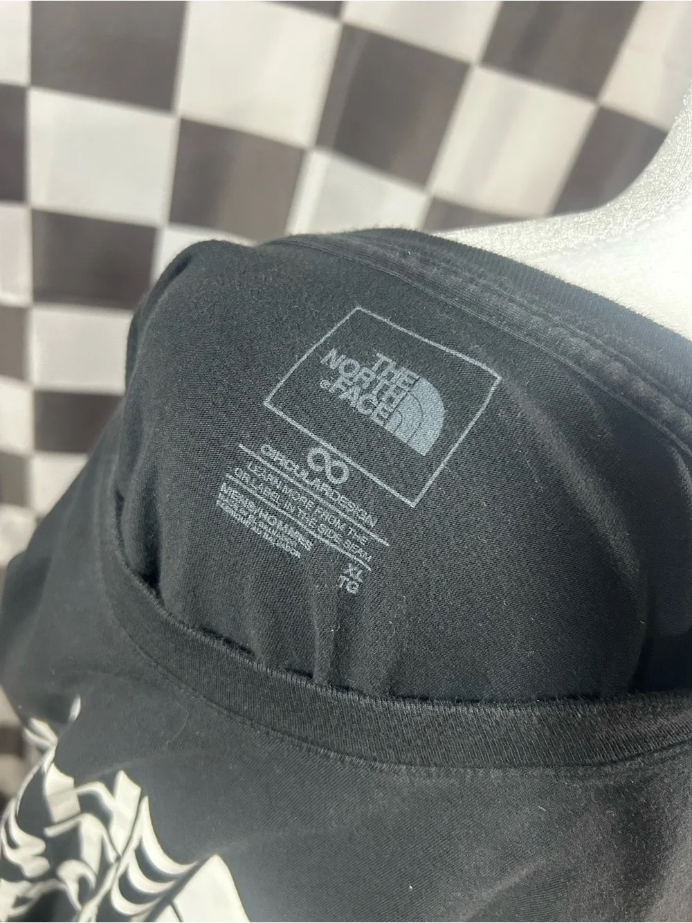 The North Face Black Crewneck T-Shirt with White Logo